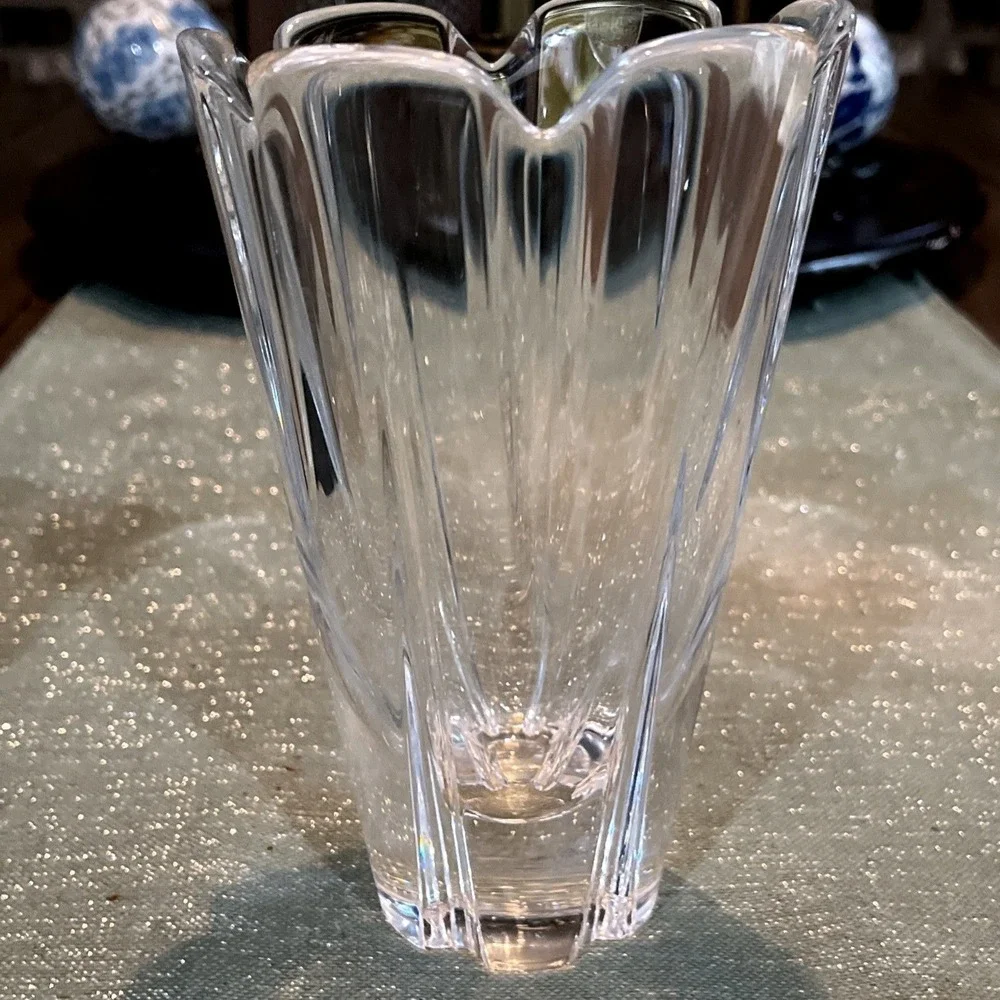 Vintage Orrefors Crystal Tulip Vase 6.5 Inch~Beautiful!